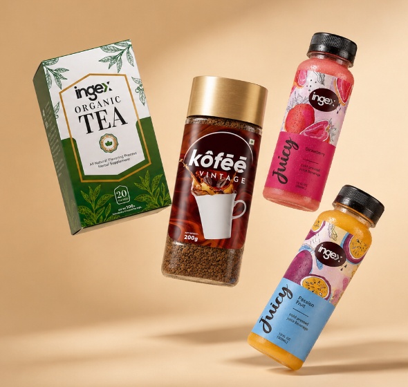 Ingex Lab Coffee, Organic Tea & Cold-Pressed Juices Commercial Photoshoot